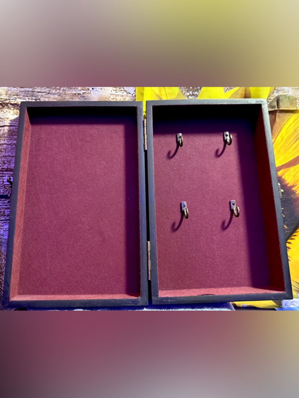Vintage Pier 1 Latching Jewelry Box Wall Display